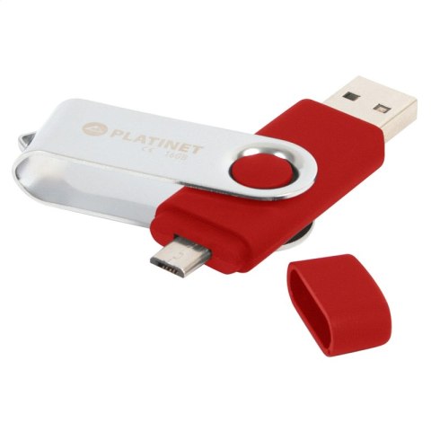 PLATINET ANDROID PENDRIVE USB 2.0 BX-Depo 32GB + microUSB for tablets RED [43208]