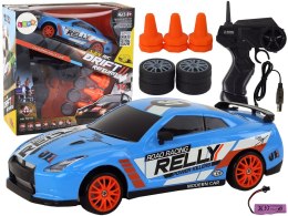 Autko Sportowe Zdalnie Sterowane R/C 1:24 Niebieski Wymienne Koła