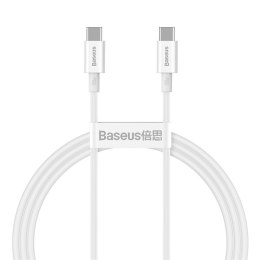 Baseus kabel Superior PD USB-C - USB-C 1,0m biały 100W