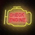 Neon PLEXI LED CHECK ENGINE żółto czerwony NNE21 Neolia