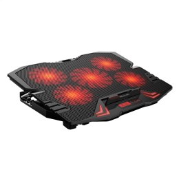 OMEGA LAPTOP COOLER PAD PODKŁADKA CHŁODZĄCA LCD SCREEN BLACK RED LIGHT 45092 TE