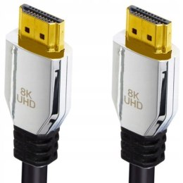 Kabel HDMI 2.1 8K 240Hz PRZEWÓD ULTRA HIGH SPEED DO MONITORA TV FHD 1.5m