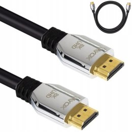 Kabel HDMI 2.1 8K 240Hz PRZEWÓD ULTRA HIGH SPEED DO MONITORA TV FHD 1.5m