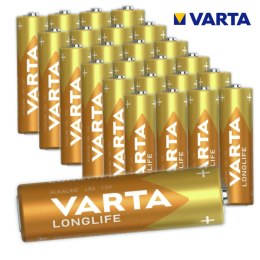 Zestaw 24x Bateria AA VARTA Longlife Alkaliczna LR6 R6 Baterie Paluszki 24