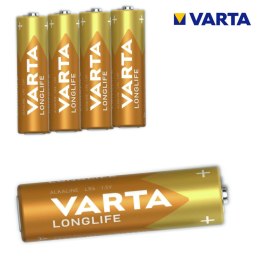 Zestaw 4x Bateria AA VARTA Longlife Alkaliczna LR6 R6 Baterie Paluszki 4