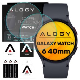 2x Szkło Hartowane do Samsung Galaxy Watch 6 40mm ochronne na smartwatch Alogy Screen Protector Watch+