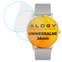 2x Szkło Hartowane na smartwatch watch zegarek uniwersalne 36mm średnica ochronne Alogy Screen Protector Watch+