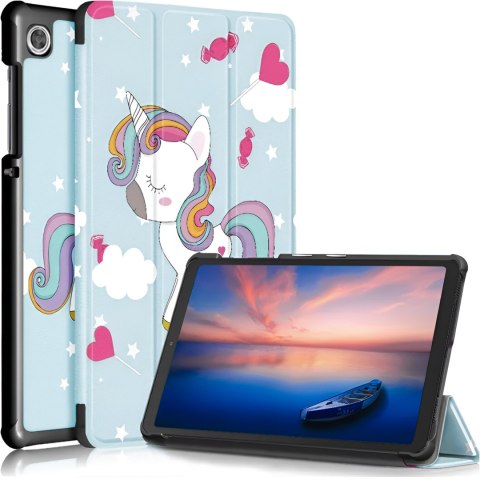 Etui do Samsung Galaxy Tab A9 2023 8.7" X110/X115 obudowa na tablet Case Alogy Book Cover Unicorn Jednorożec niebieskie