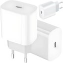 Ładowarka sieciowa szybka 30W USB-C USB typ C GaN PD do iPhone kostka Alogy Biała