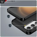 Etui do Samsung Galaxy S23 FE pancerne plecki obudowa na telefon case Alogy Carbon Silicone czarne