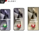 Etui do Samsung Galaxy S24 Mag Safe Glamour Case Ring obudowa ochrona aparatów Alogy Złote przezroczyste