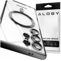 Etui do Samsung Galaxy S24 Ultra Mag Safe Glamour Case Ring obudowa ochrona aparatów Alogy Czarne przezroczyste