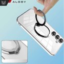 Etui do Samsung Galaxy S24 obudowa magnetyczne Ring Mag Safe Clear magnes do uchwytu Alogy Czarne przezroczyste