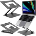 Stojak na laptopa Macbook'a 17 podstawka stolik uchwyt składany regulowany aluminiowy na biurko Alogy Grafitowy