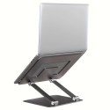 Stojak na laptopa Macbook'a 17 podstawka stolik uchwyt składany regulowany aluminiowy na biurko Alogy Grafitowy