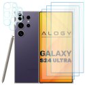 Szkło hartowane do Samsung Galaxy S24 Ultra 3x na ekran + 2x na obiektywy aparatu Lens Pro+ 9H Alogy zestaw szkieł