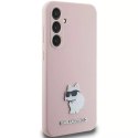 Etui Karl Lagerfeld KLHCS23FESMHCNPP do Samsung Galaxy S23 FE S711 różowy/pink Silicone Choupette Metal Pin