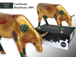 CowParade Manchester 2004, Klimt Kow, autor: Annabel Church-Smith.