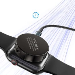 Ładowarka indukcyjna Qi 2.5W do Apple Watch bezprzewodowa Stacja ładująca z zawieszką brelok Kabel USB-C Czarna