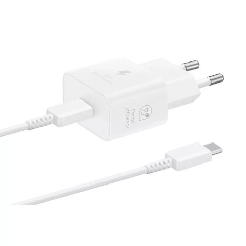 Oryginalna Ładowarka Sieciowa Samsung GaN Super Fast Charger EP-T2510XWEGEU USB Typ C 3A 25W biały blister