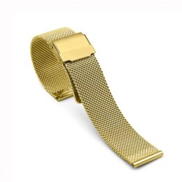 Regulowany pasek ze stali nierdzewnej do zegarka/smartwatch 22mm, GOLD/ZŁOTY