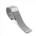 Regulowany pasek ze stali nierdzewnej do zegarka/smartwatch 22mm, SILVER/SREBRNY