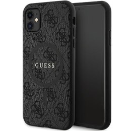 Guess nakładka do iPhone 11 GUHMN61G4GFRK czarna HC MAGSAFE PU 4G RING CLASSIC LOGO