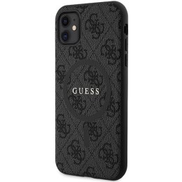 Guess nakładka do iPhone 11 GUHMN61G4GFRK czarna HC MAGSAFE PU 4G RING CLASSIC LOGO