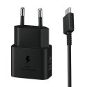 Samsung ładowarka sieciowa GaN Super Fast Charger EP-T2510XBEGEU USB C 3A 25W z kablem czarna