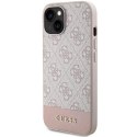 Guess nakładka do iPhone 15 Pro Max 6,7" GUHCP15SG4GLPI HC PC/TPU 4G PU BOTTOM STRIPE różowa