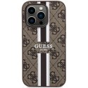 Guess nakładka do iPhone 15 6,1" GUHMP15LP4RPSW brązowa HC MAGSAFE 4G PRINTED STRIPES