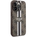 Guess nakładka do iPhone 15 6,1" GUHMP15LP4RPSW brązowa HC MAGSAFE 4G PRINTED STRIPES