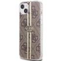 Guess nakładka do iPhone 15 Plus 6,7" GUHCP15MH4PSEGW brązowa HC IML 4G GOLD STRIPE