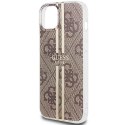 Guess nakładka do iPhone 15 Plus 6,7" GUHCP15MH4PSEGW brązowa HC IML 4G GOLD STRIPE