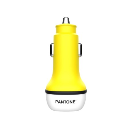 PANTONE ładowarka samochodowa38W PD QC 1x USB 1x USB-C PT-PDDC05 Yellow 102C