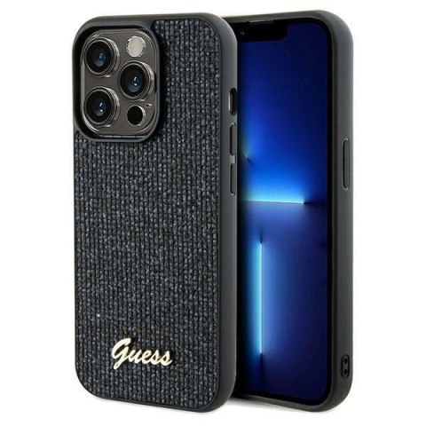 Guess nakładka do iPhone 14 Pro Max 6,7" GUHCP14XPMSDGSK HC PU DISCO SCRIPT METAL czarna