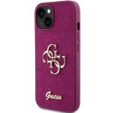 Guess nakładka do iPhone 15 6,1" GUHCP15SHG4SGU fioletowa HC Fixed Glitter Big 4G