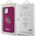 Guess nakładka do iPhone 15 6,1" GUHCP15SHG4SGU fioletowa HC Fixed Glitter Big 4G