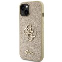 Guess nakładka do iPhone 15 Plus 6,7" GUHCP15MHG4SGD złota HC Fixed Glitter Big 4G