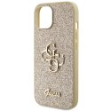 Guess nakładka do iPhone 15 Plus 6,7" GUHCP15MHG4SGD złota HC Fixed Glitter Big 4G