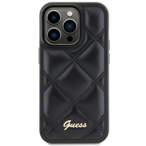 Guess nakładka do Samsung Galaxy S23 FE GUHCS23FEPSQSQSK GUESS HC PU QUILTED METAL LOGO czarna