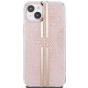 Guess nakładka do iPhone 15 Plus 6,7" GUHCP15MH4PSEGP różowa HC IML 4G GOLD STRIPE