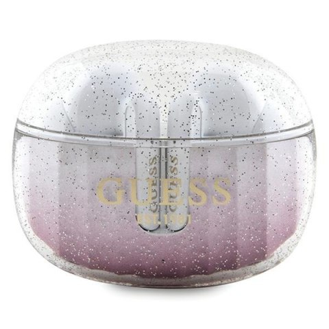 Guess słuchawki Bluetooth GUTWSHDGKEEP TWS GLITTER GRADIENT różowe