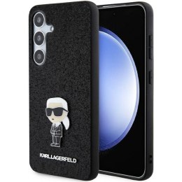 Karl Lagerfeld nakładka do Samsung Galaxy S24 Plus KLHCS24MGKNPSK czarna HC IKONIK FIXED GLITTER IKONIK LOGO METAL PIN