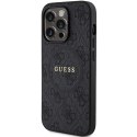 Guess nakładka do iPhone 15 Pro Max 6,7" GUHMP15XG4GFRK czarna HC MAGSAFE PU 4G RING CLASSIC LOGO