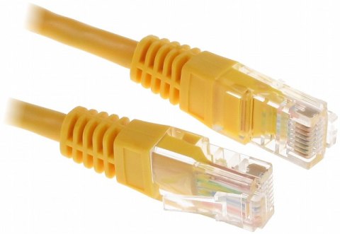 PATCHCORD KAT5E UTP 0,5M ŻÓŁTY