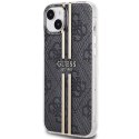 Guess nakładka do iPhone 15 6,1" GUHCP15SH4PSEGK czarna HC IML 4G GOLD STRIPE