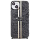 Guess nakładka do iPhone 15 6,1" GUHCP15SH4PSEGK czarna HC IML 4G GOLD STRIPE