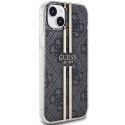 Guess nakładka do iPhone 15 6,1" GUHCP15SH4PSEGK czarna HC IML 4G GOLD STRIPE