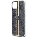 Guess nakładka do iPhone 15 6,1" GUHCP15SH4PSEGK czarna HC IML 4G GOLD STRIPE